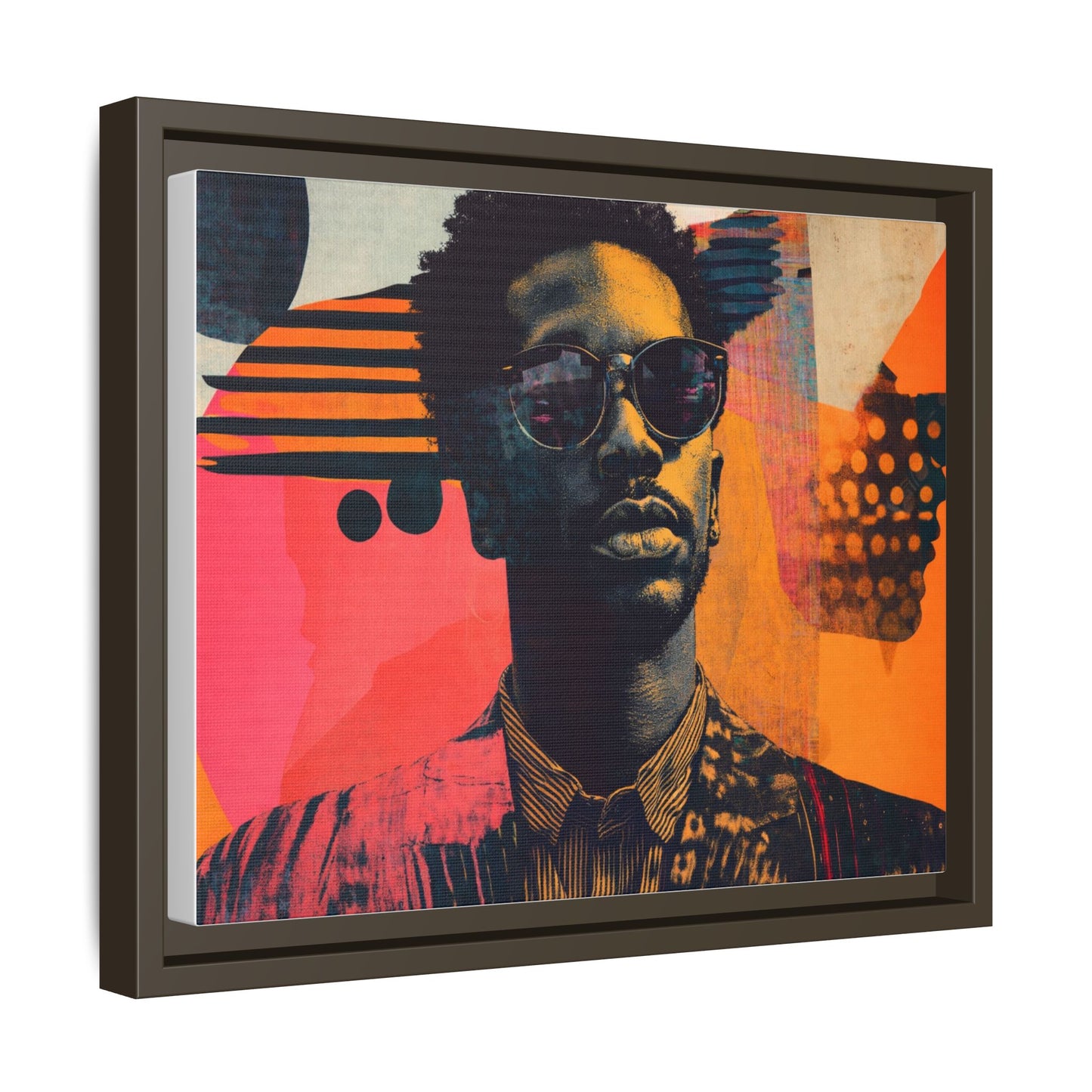 Framed Canvas Print — Jazzy Youth Portrait No. 8