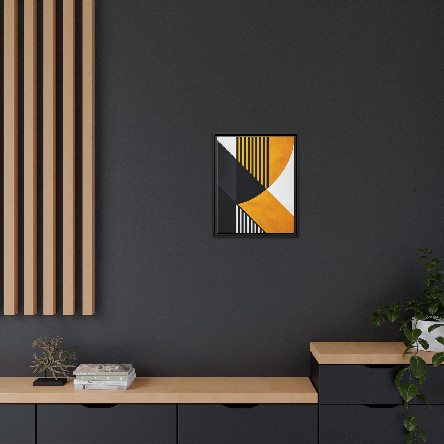 Framed Canvas Print — Afro Modern Geometric No. 2