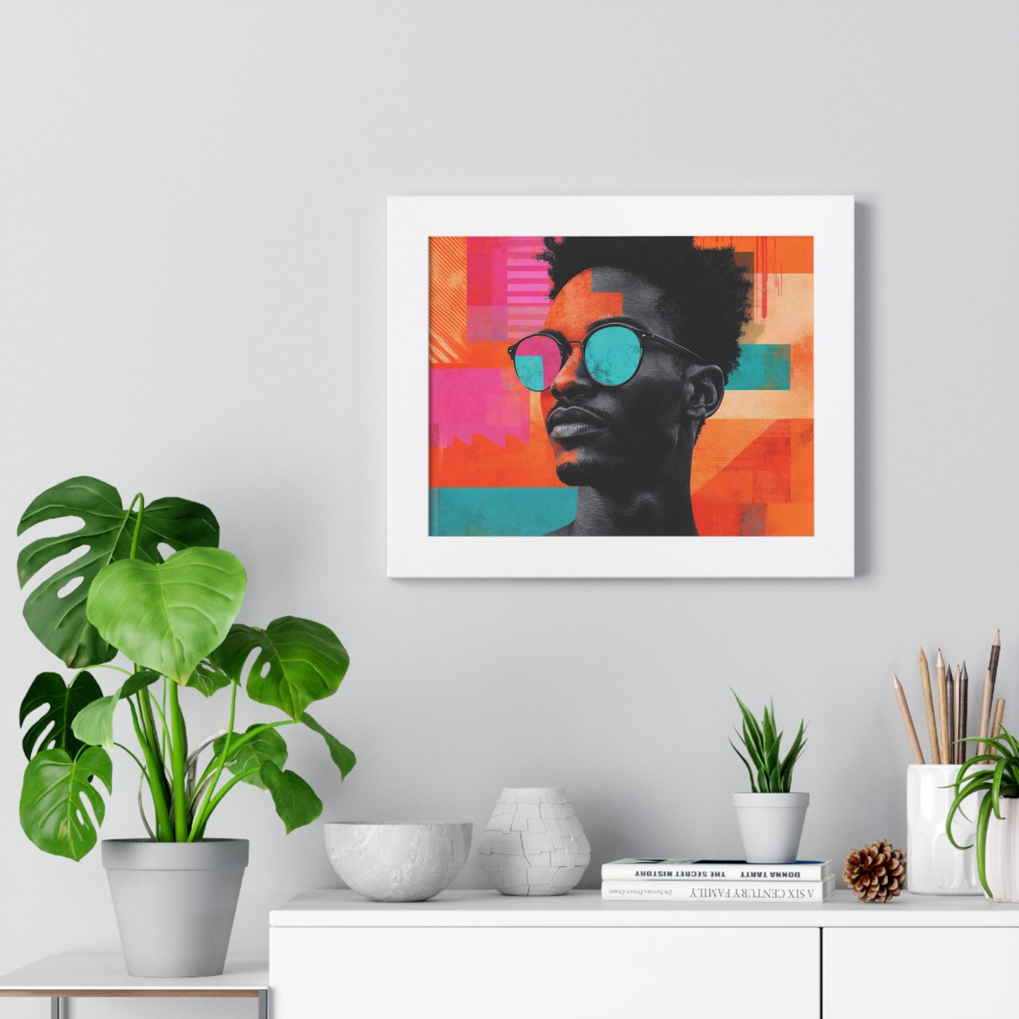 Framed Art Print – Jazzy Youth Portrait No. 4