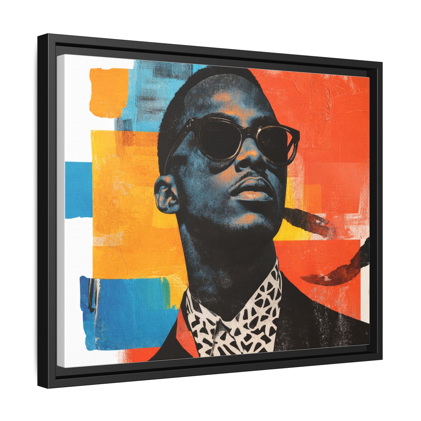 Framed Canvas Print — Jazzy Youth Portrait No. 3