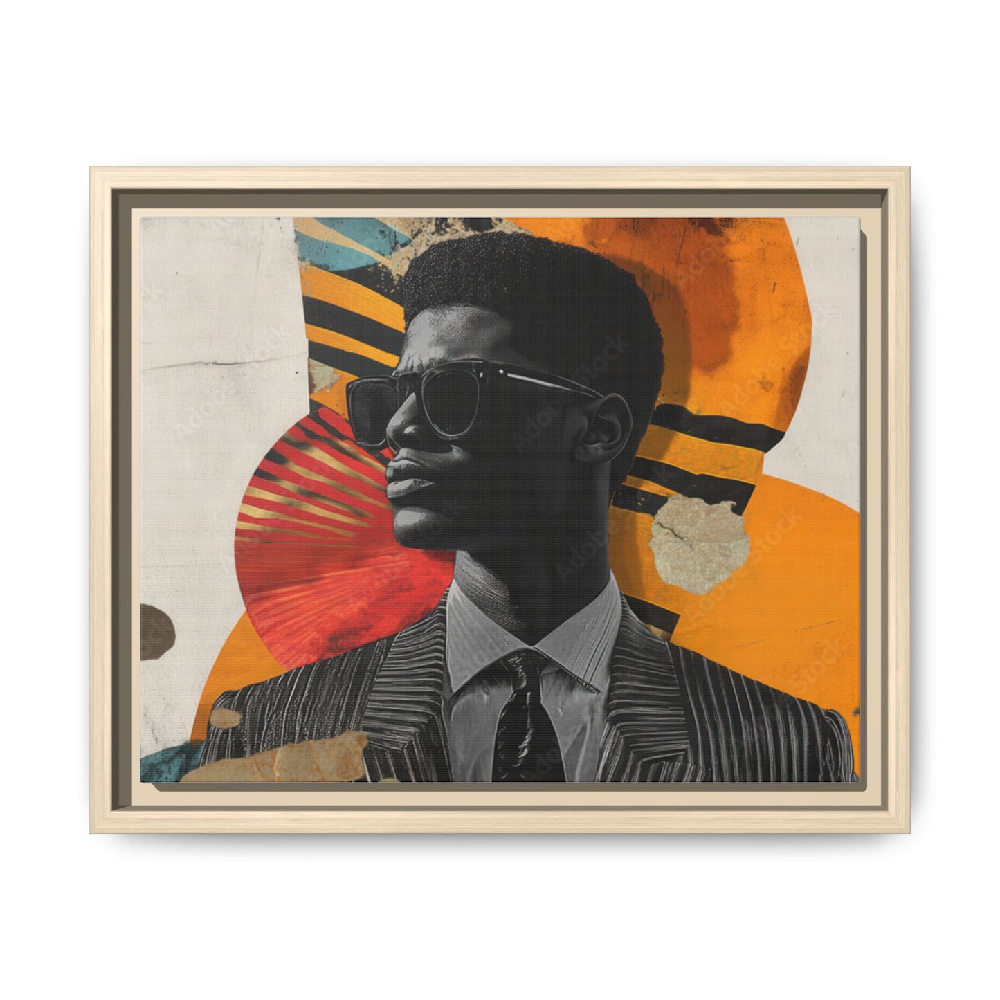 Framed Canvas Print — Jazzy Youth Portrait No. 2
