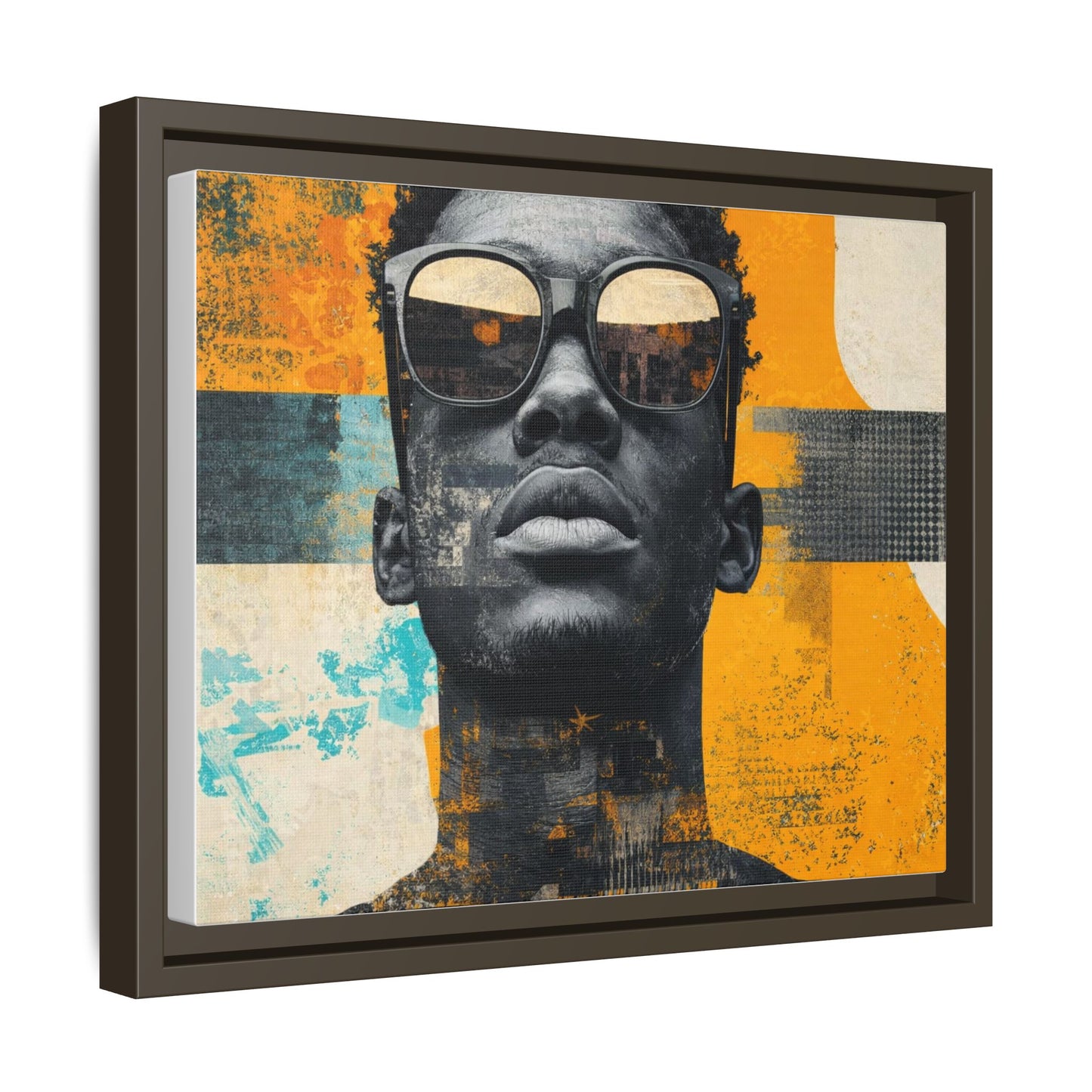 Framed Canvas Print — Jazzy Youth Portrait No. 5