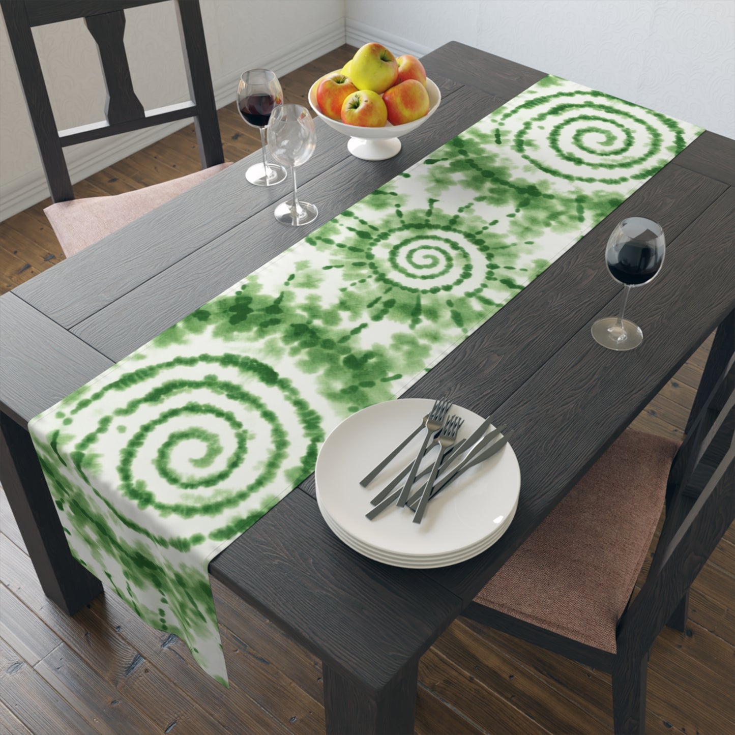 Table Runner — Adire Green