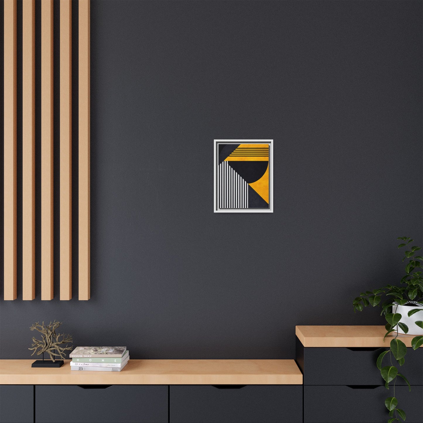 Framed Canvas Print — Afro Modern Geometric No. 1