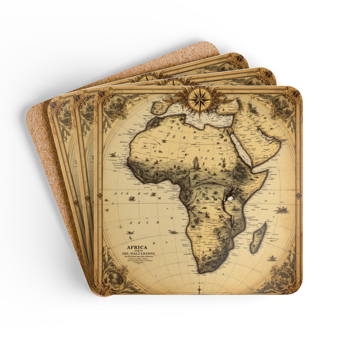 Coaster Set — Cartography Afrika I