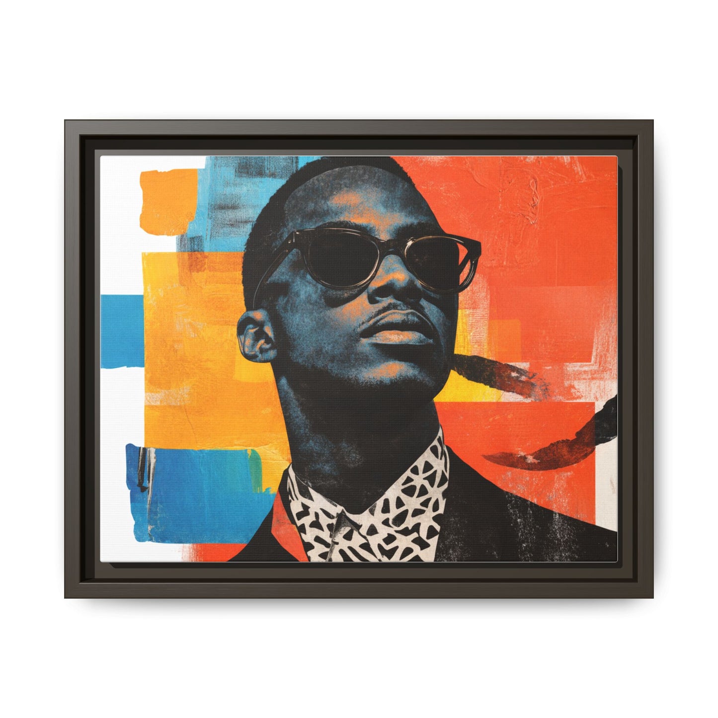 Framed Canvas Print — Jazzy Youth Portrait No. 3
