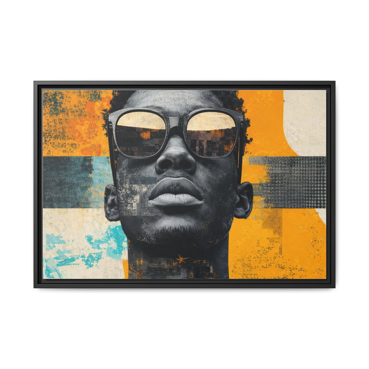 Framed Canvas Print — Jazzy Youth Portrait No. 5