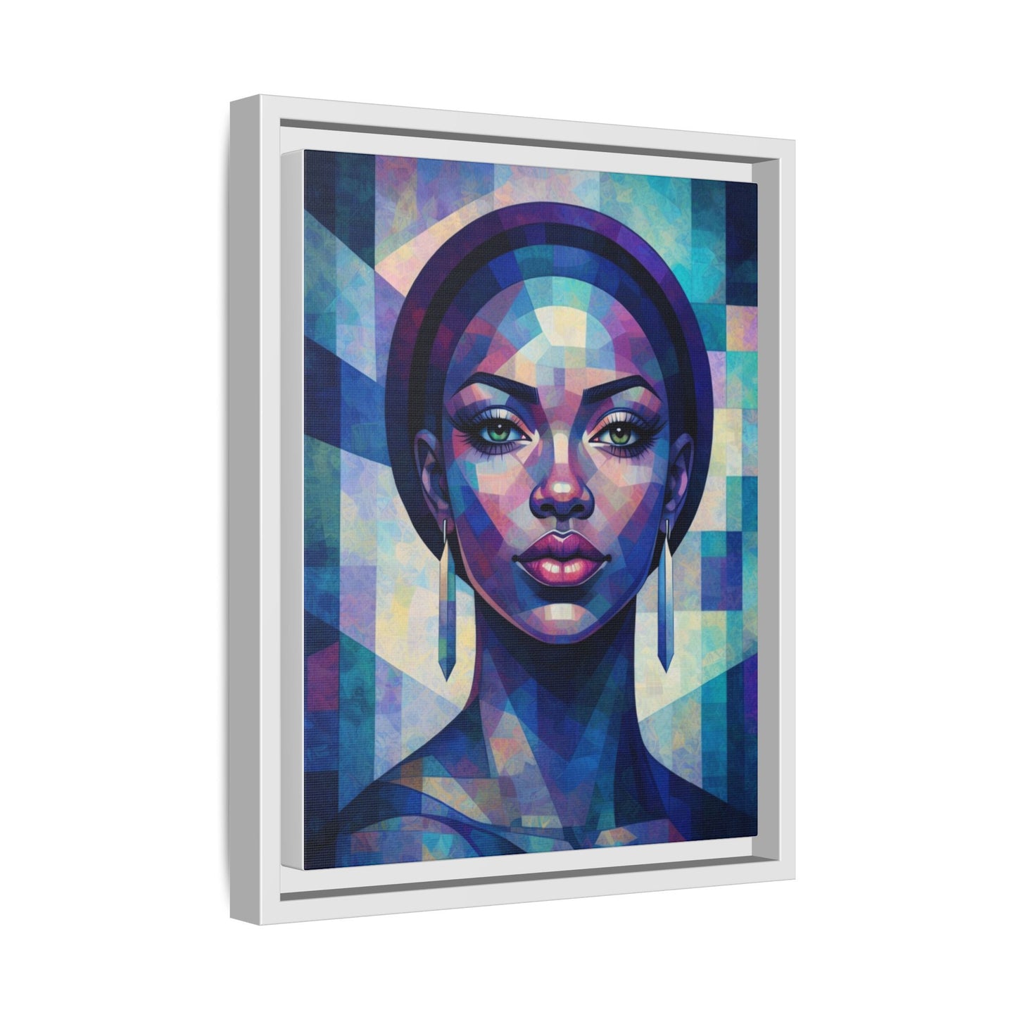 Framed Canvas Print — Blue Beauty 1