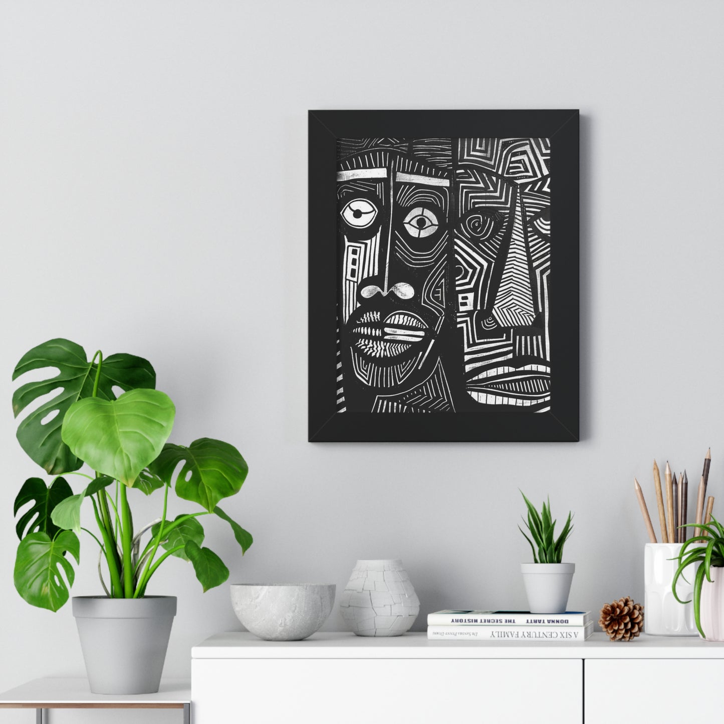 Framed Print — Abstract Faces No. 2