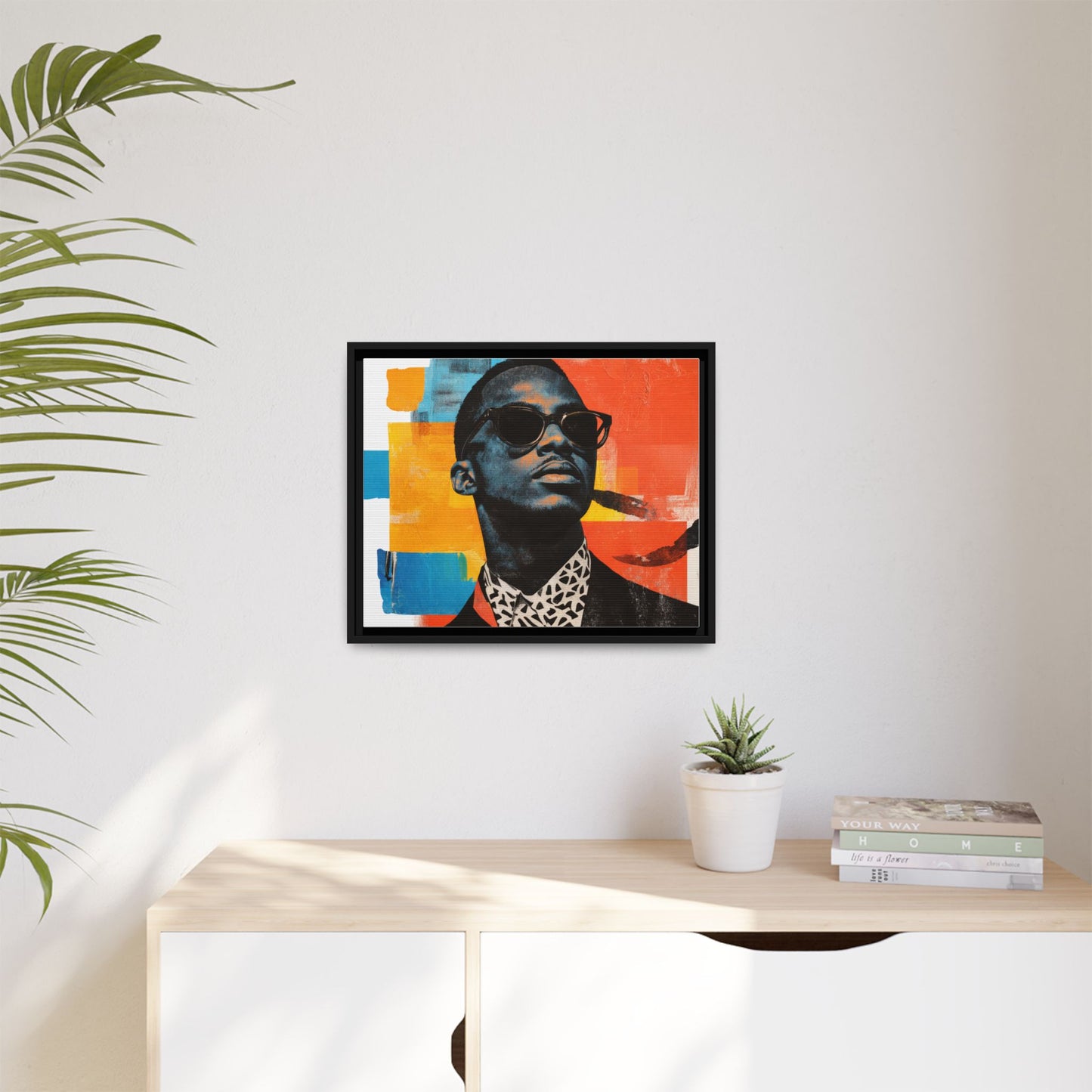 Framed Canvas Print — Jazzy Youth Portrait No. 3