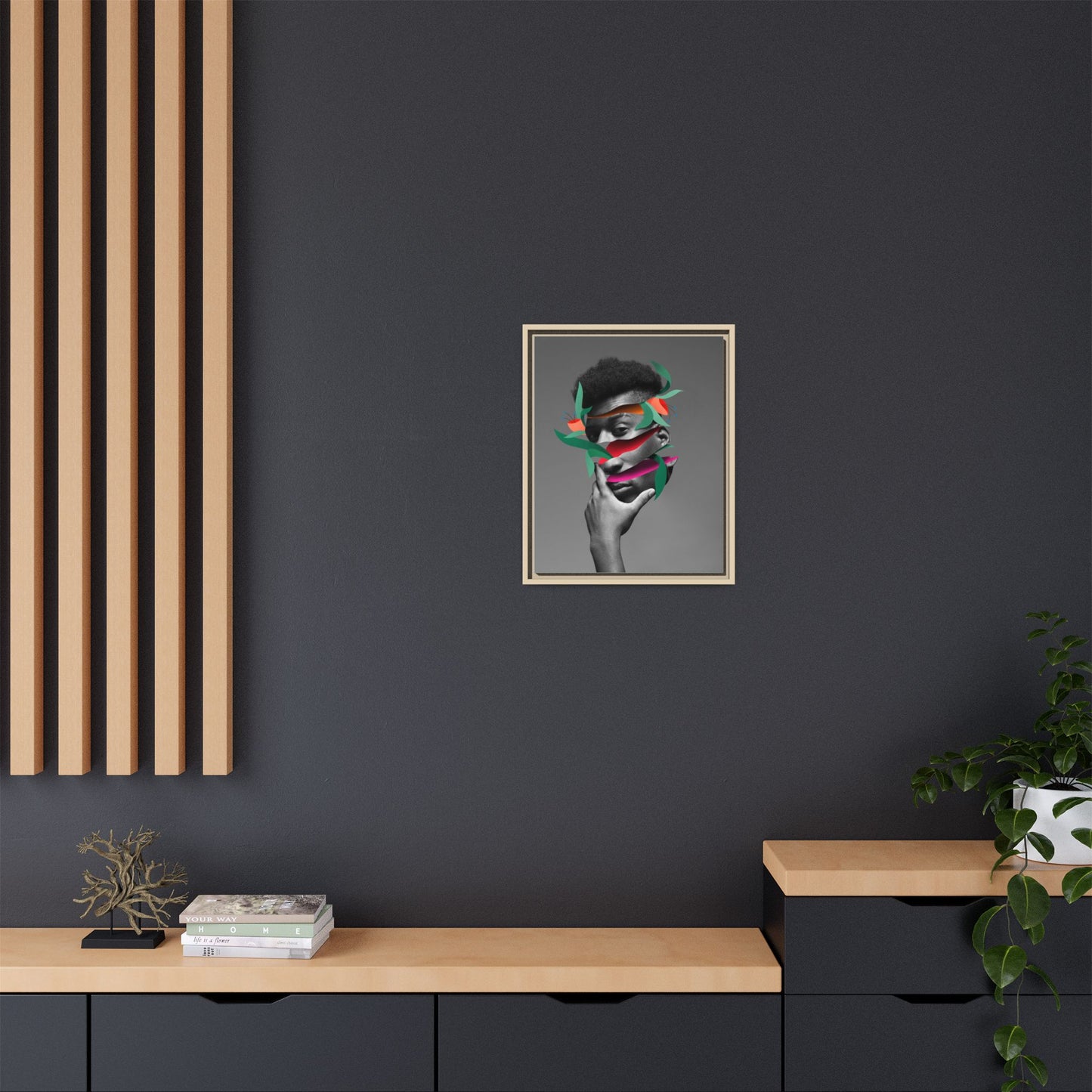 Framed Canvas Print — Psychadelic Man No. 2