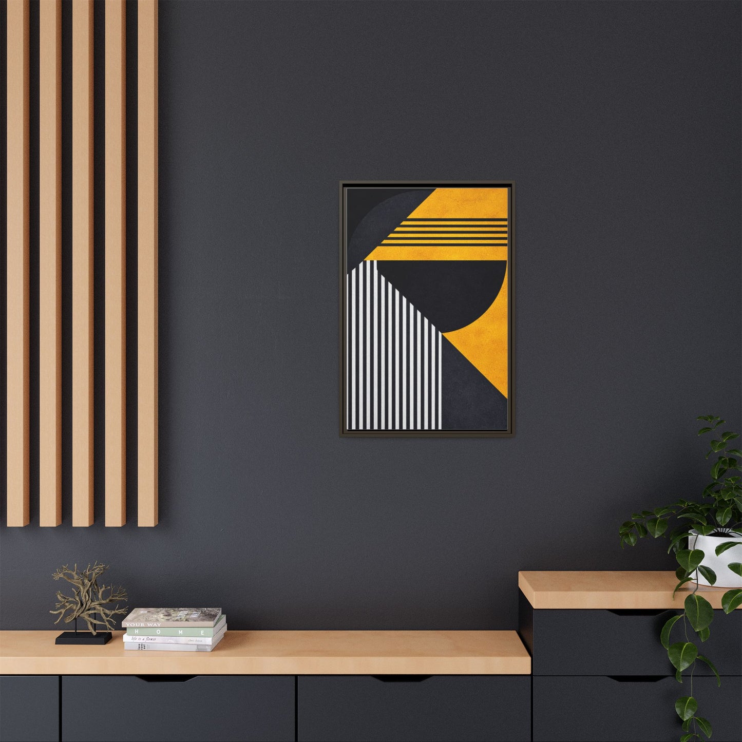 Framed Canvas Print — Afro Modern Geometric No. 1
