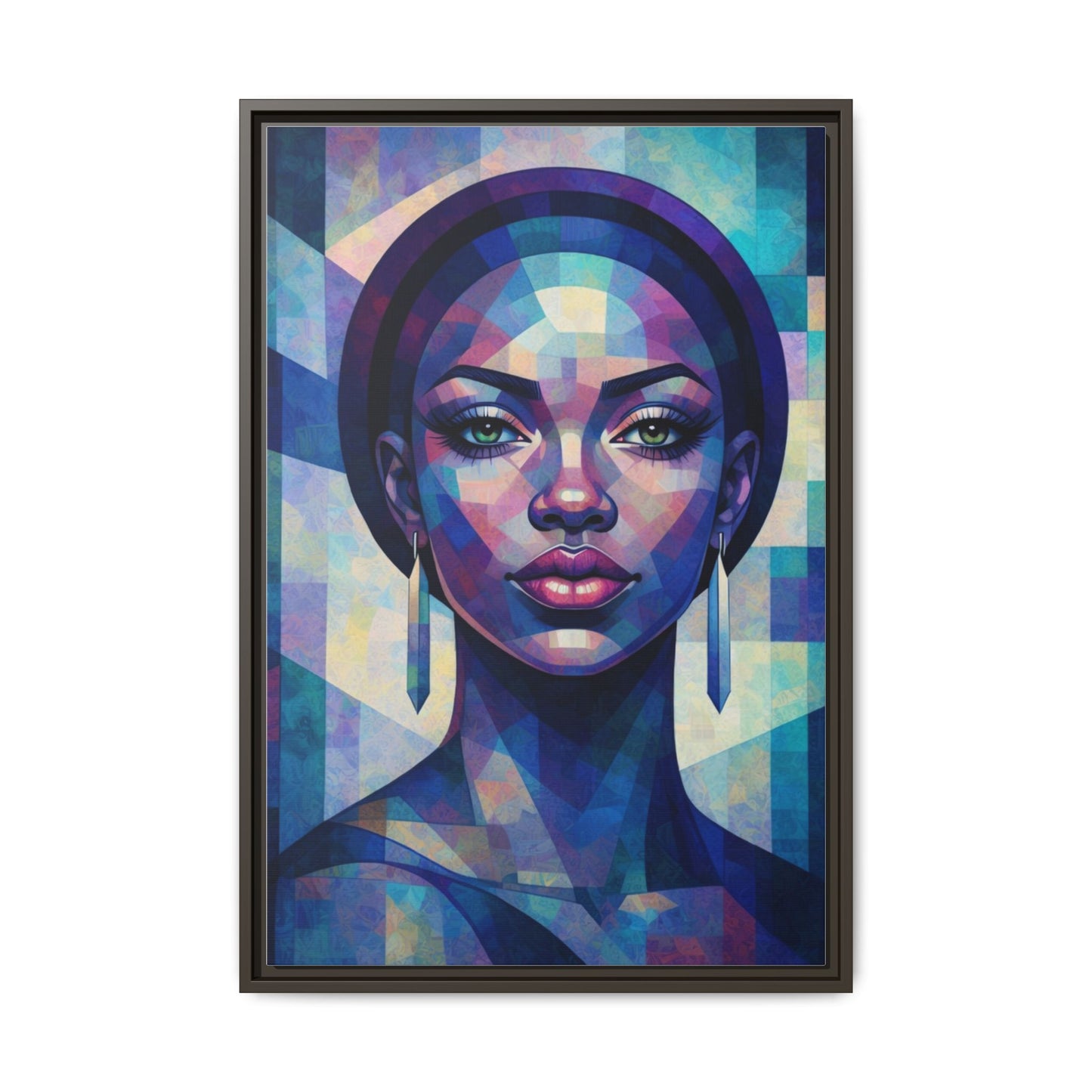Framed Canvas Print — Blue Beauty 1