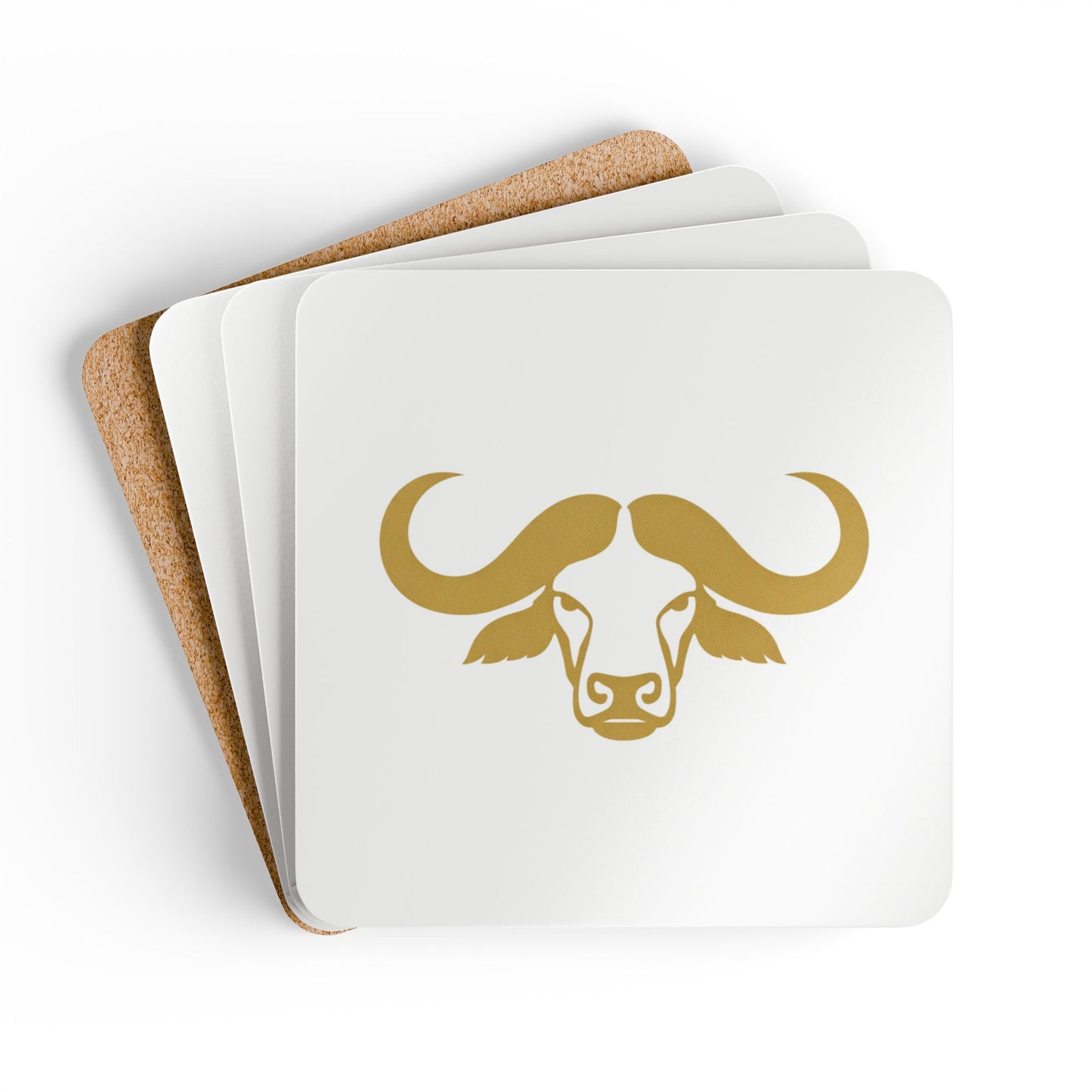 Cork Coaster Set — Cape Buffalo
