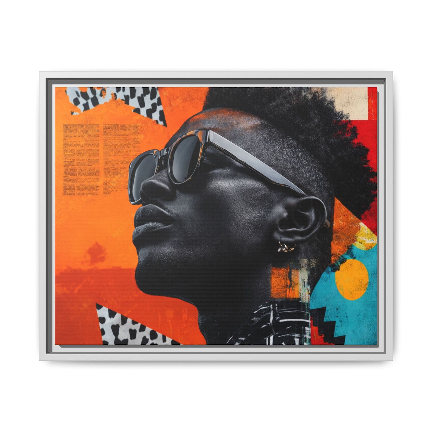 Framed Canvas Print — Jazzy Youth Portrait No. 6