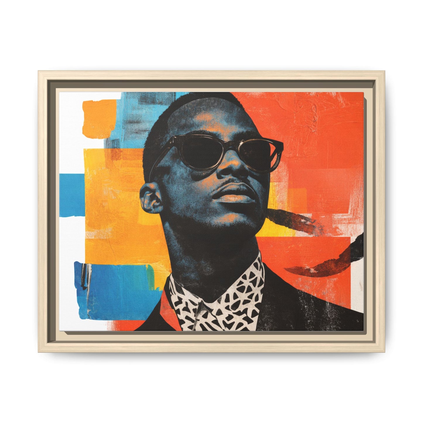 Framed Canvas Print — Jazzy Youth Portrait No. 3