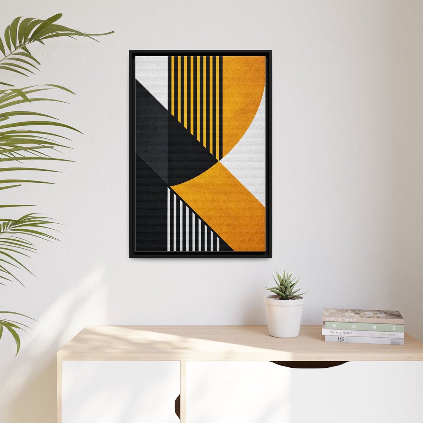 Framed Canvas Print — Afro Modern Geometric No. 2