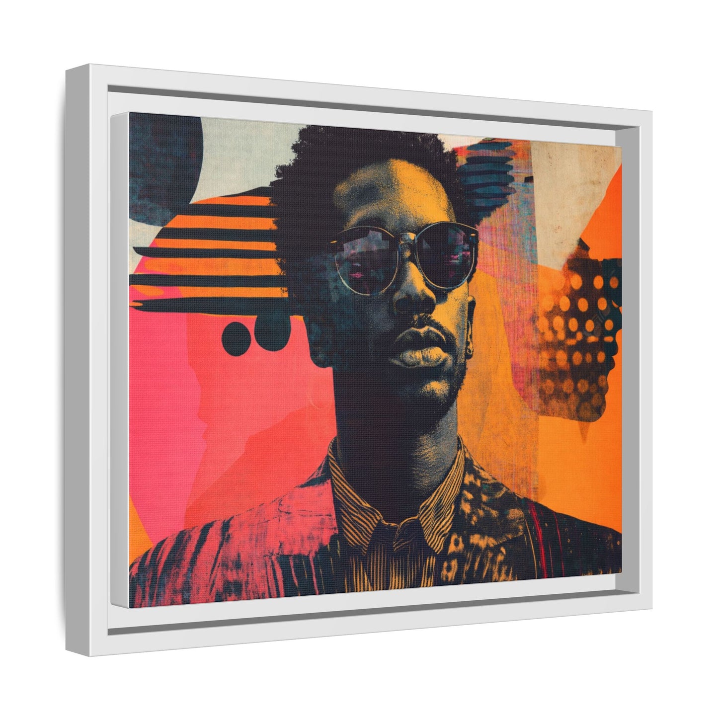 Framed Canvas Print — Jazzy Youth Portrait No. 8