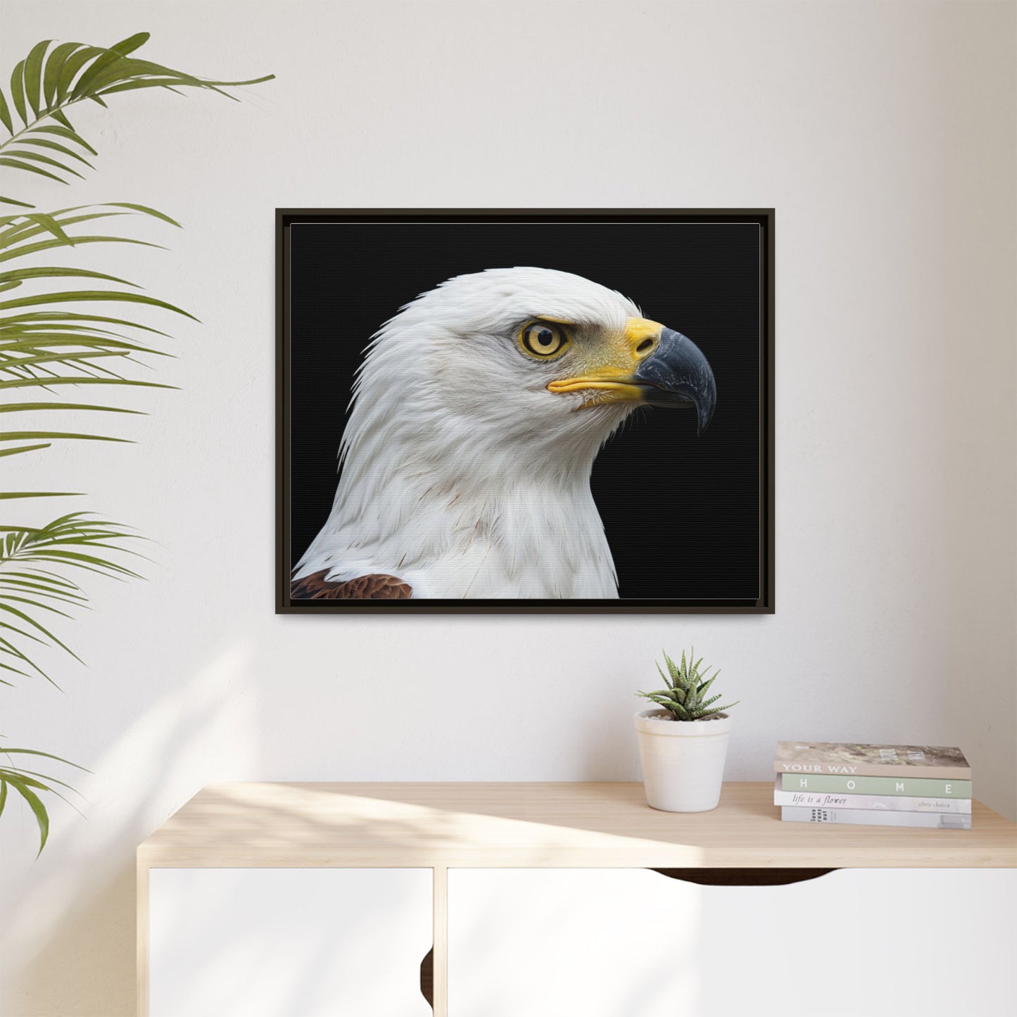 Framed Canvas Print — Fish Eagle In Colour