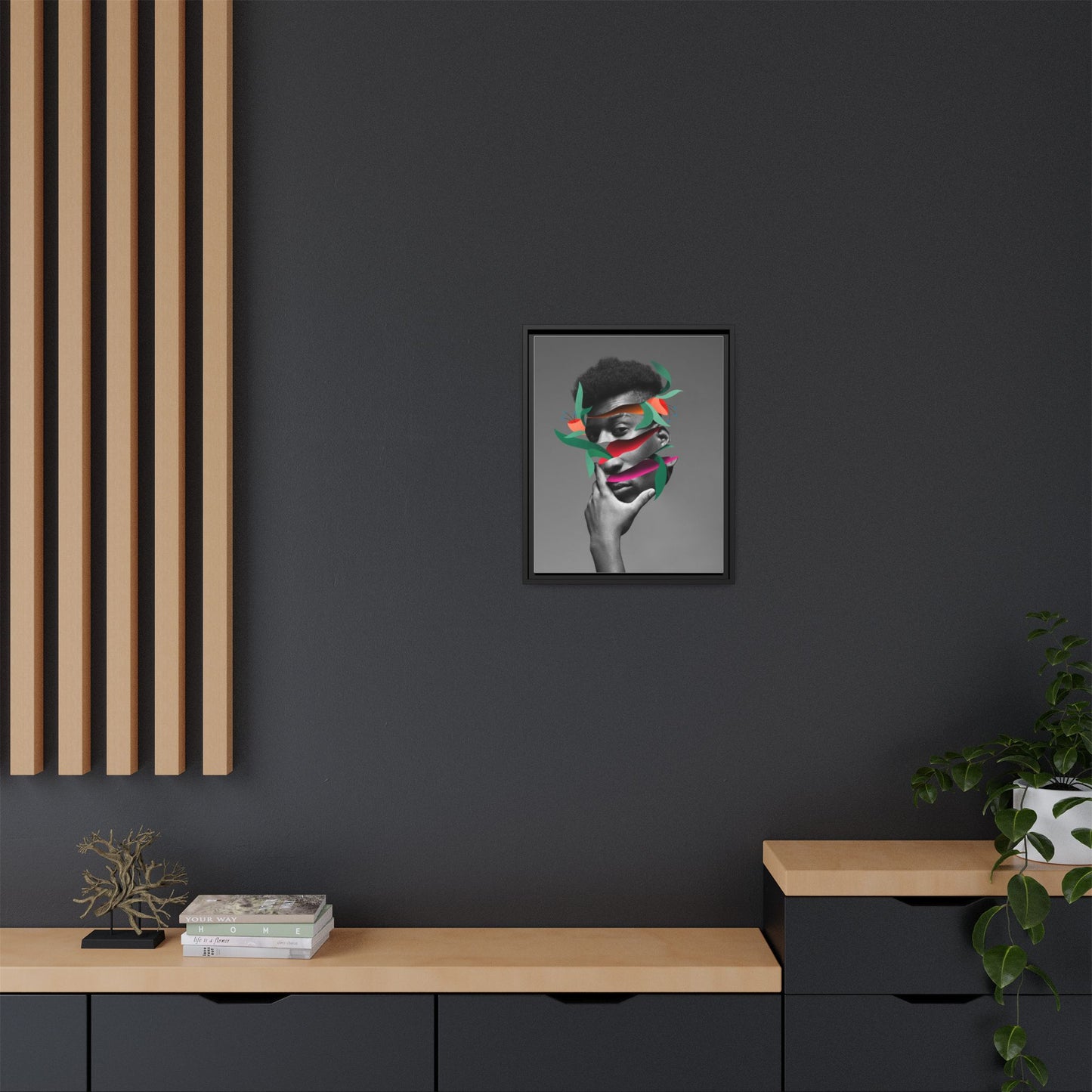Framed Canvas Print — Psychadelic Man No. 2