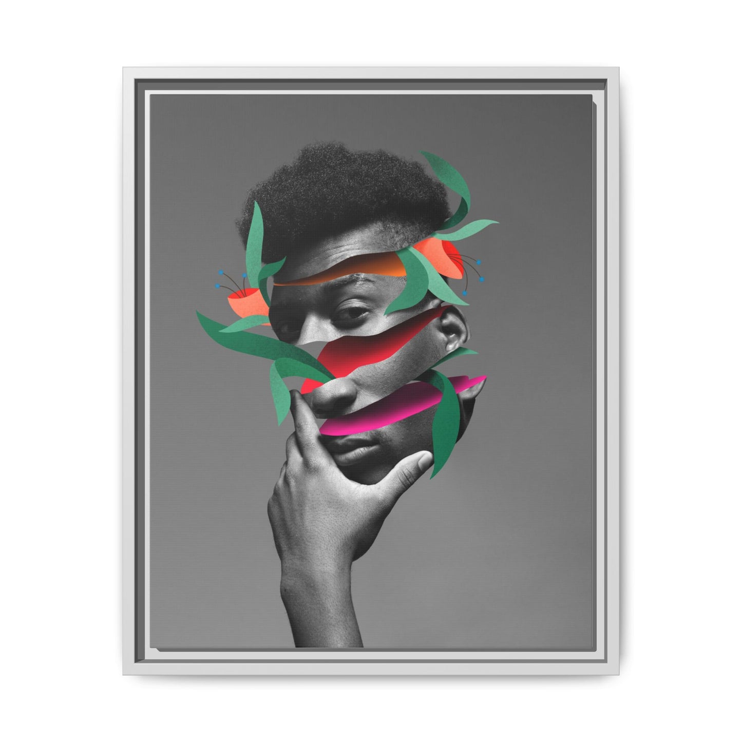 Framed Canvas Print — Psychadelic Man No. 2