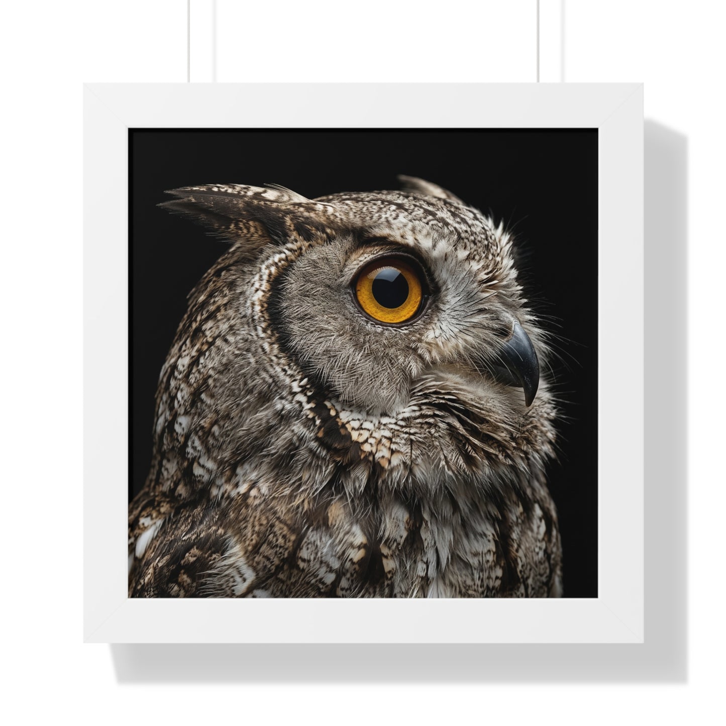 Framed Art Print – Scops Owl In Colour