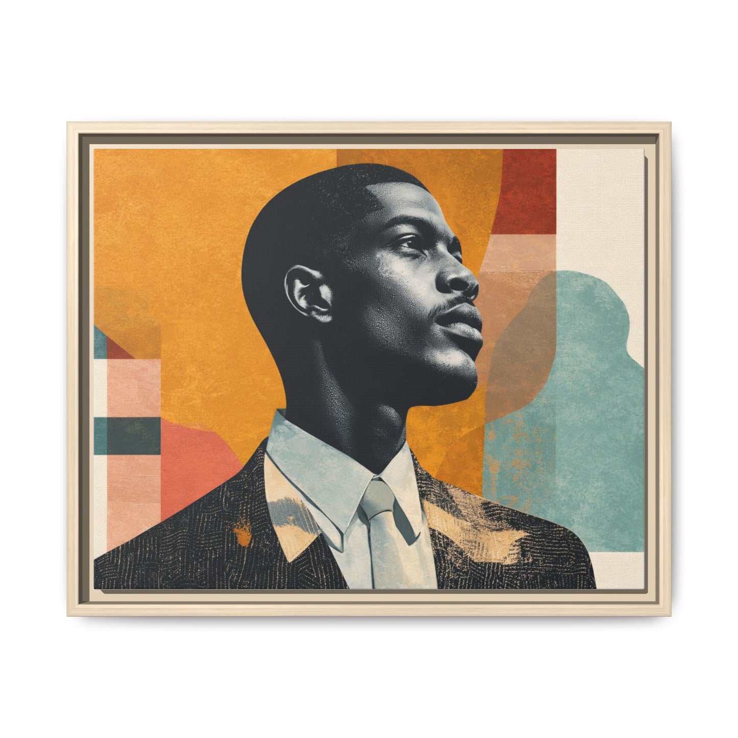 Framed Canvas Print — Jazzy Youth Portrait No. 1