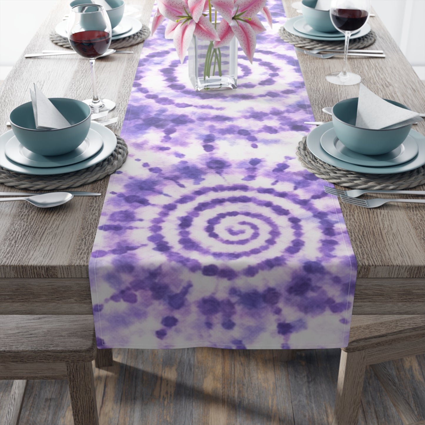 Table Runner — Adire Blue